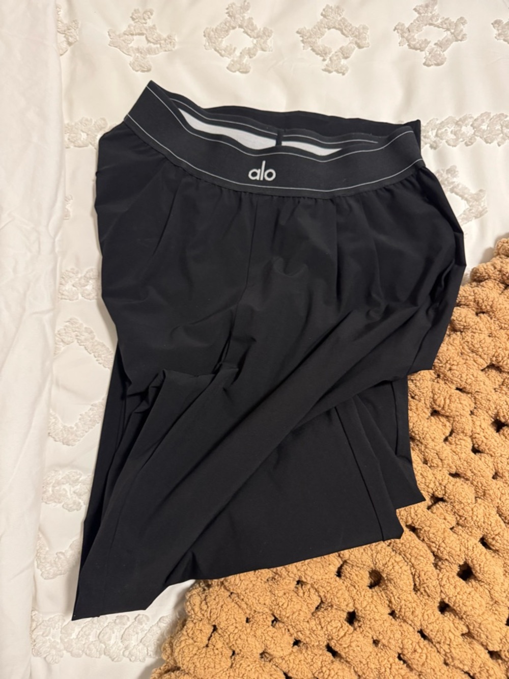 ALO Yoga Black Wide Leg Lounge Pants - Picture 5 of 5